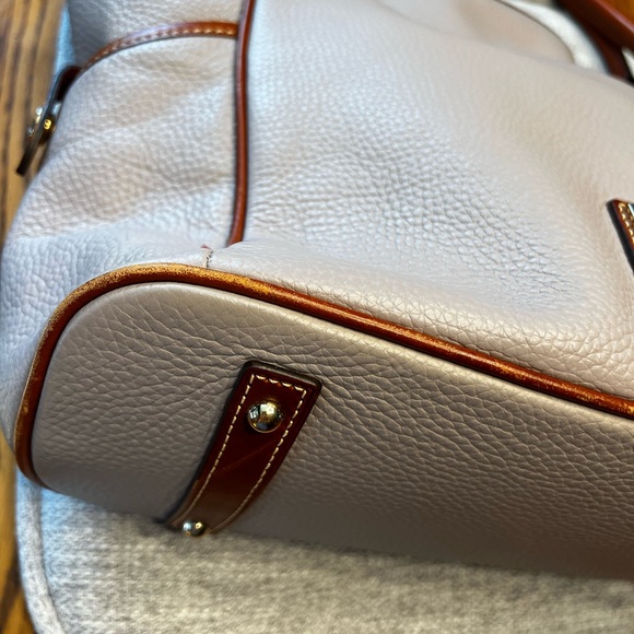 Dooney and Bourke pebble leather Kristen tote in color oyster - Picture 7 of 9